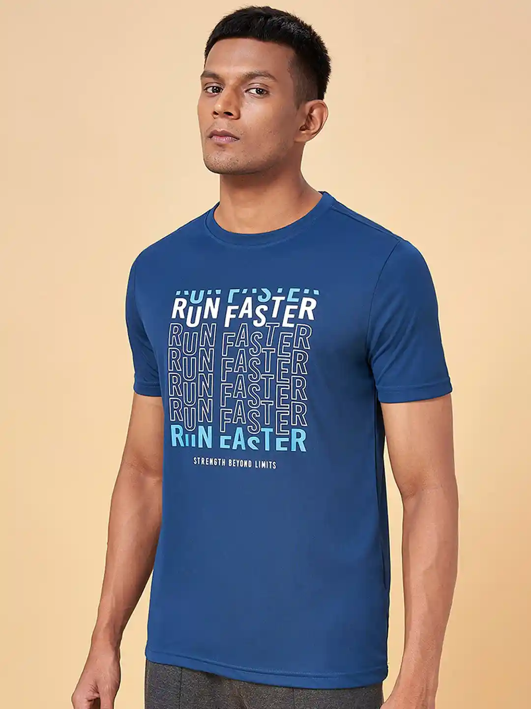 Buy Ajile by Pantaloons Typography Printed Slim Fit Sport T-Shirt