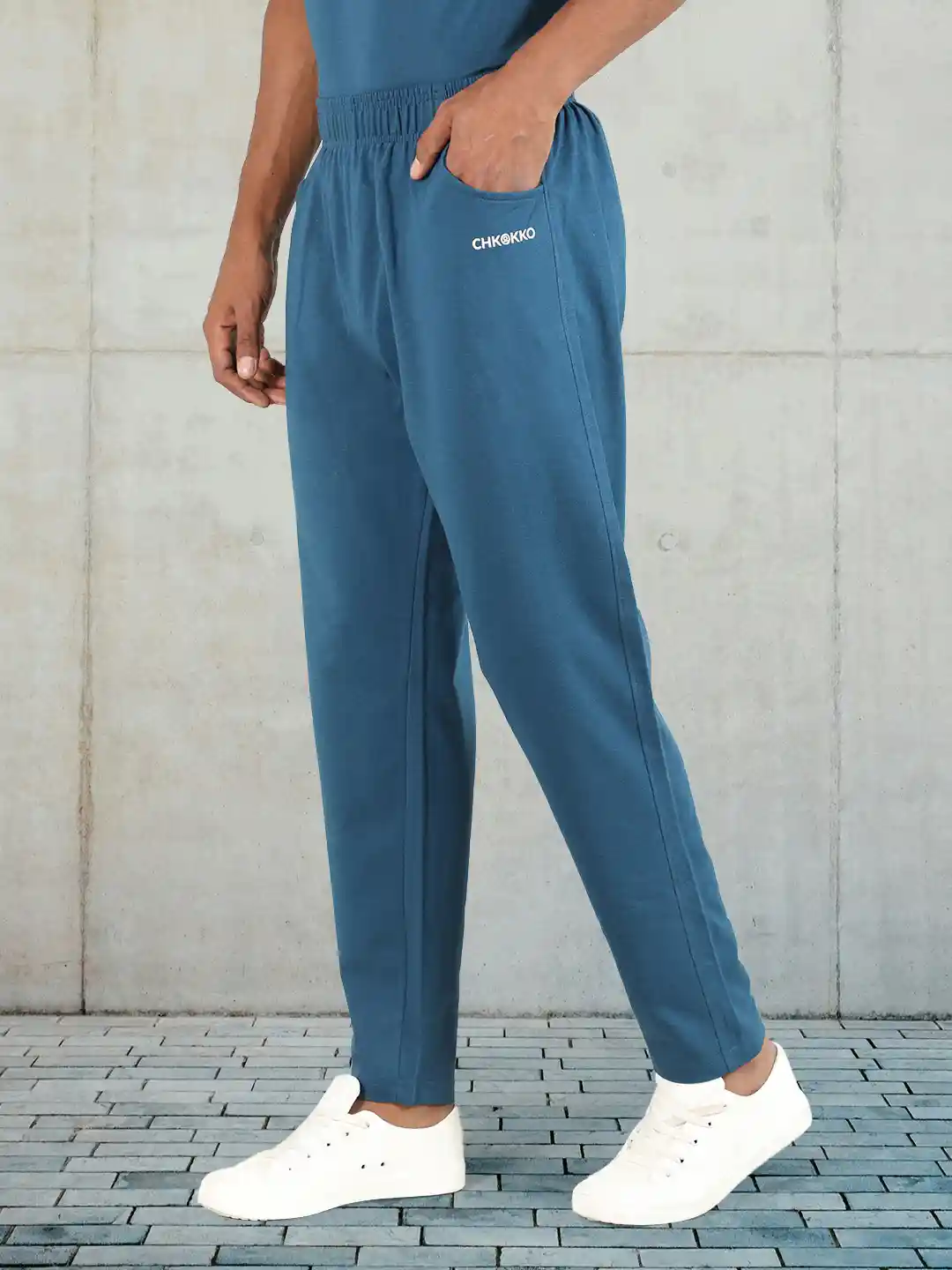 Buy CHKOKKO Men Gym Workout Lower Relaxed-Fit Sports Track Pants