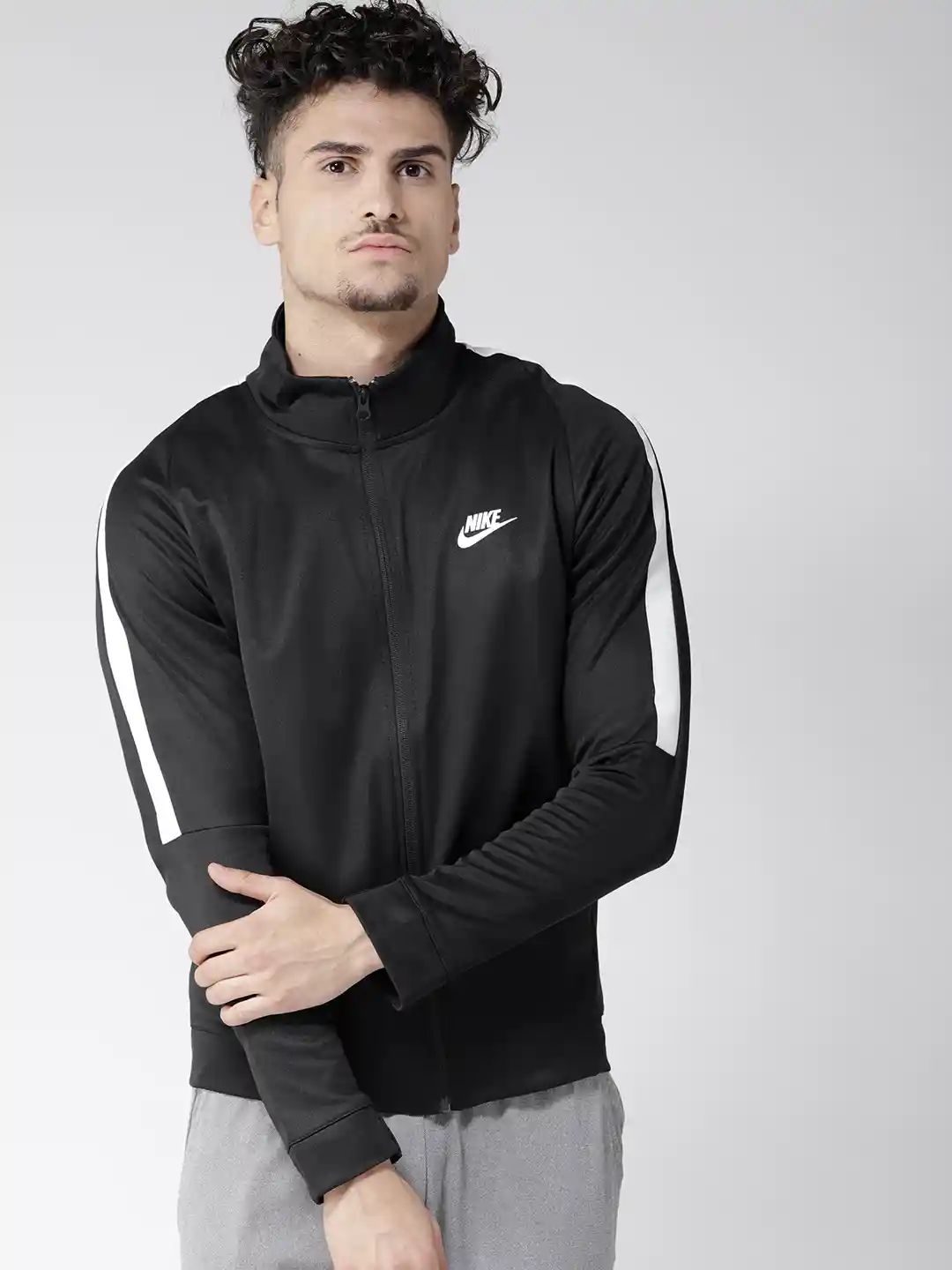 Buy Nike Men Black Solid Sporty AS M NSW N98 JKT PK TRIBUTE Jacket