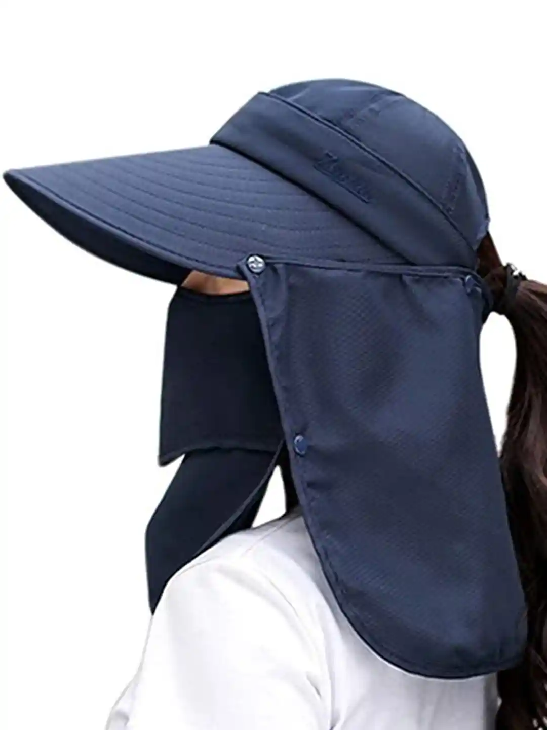 Buy Alexvyan Women Visor Detachable Neck Face Flap UV Protection