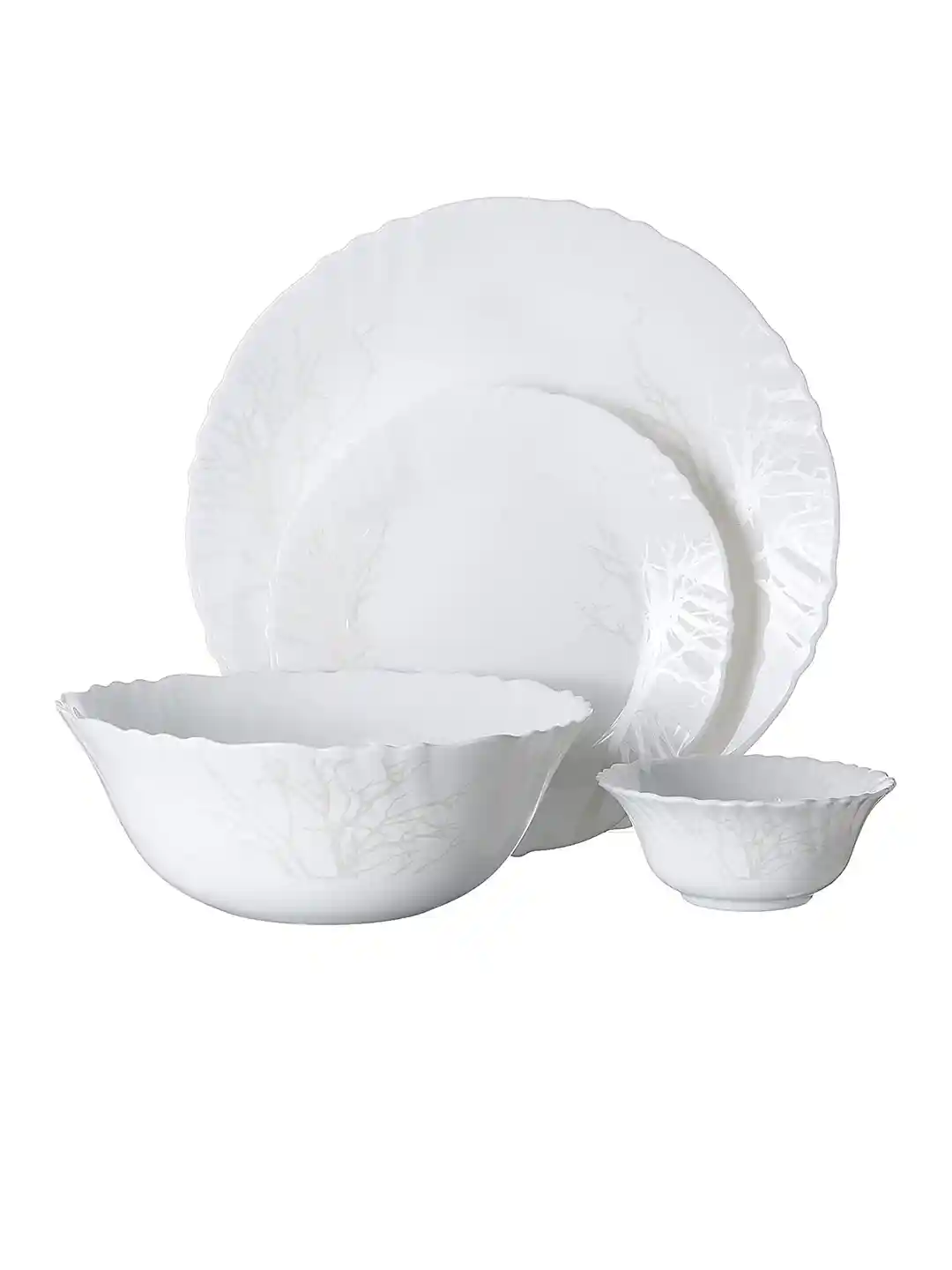 Buy Cello Imperial Winter Frost Opalware 13 Pieces White Dinner