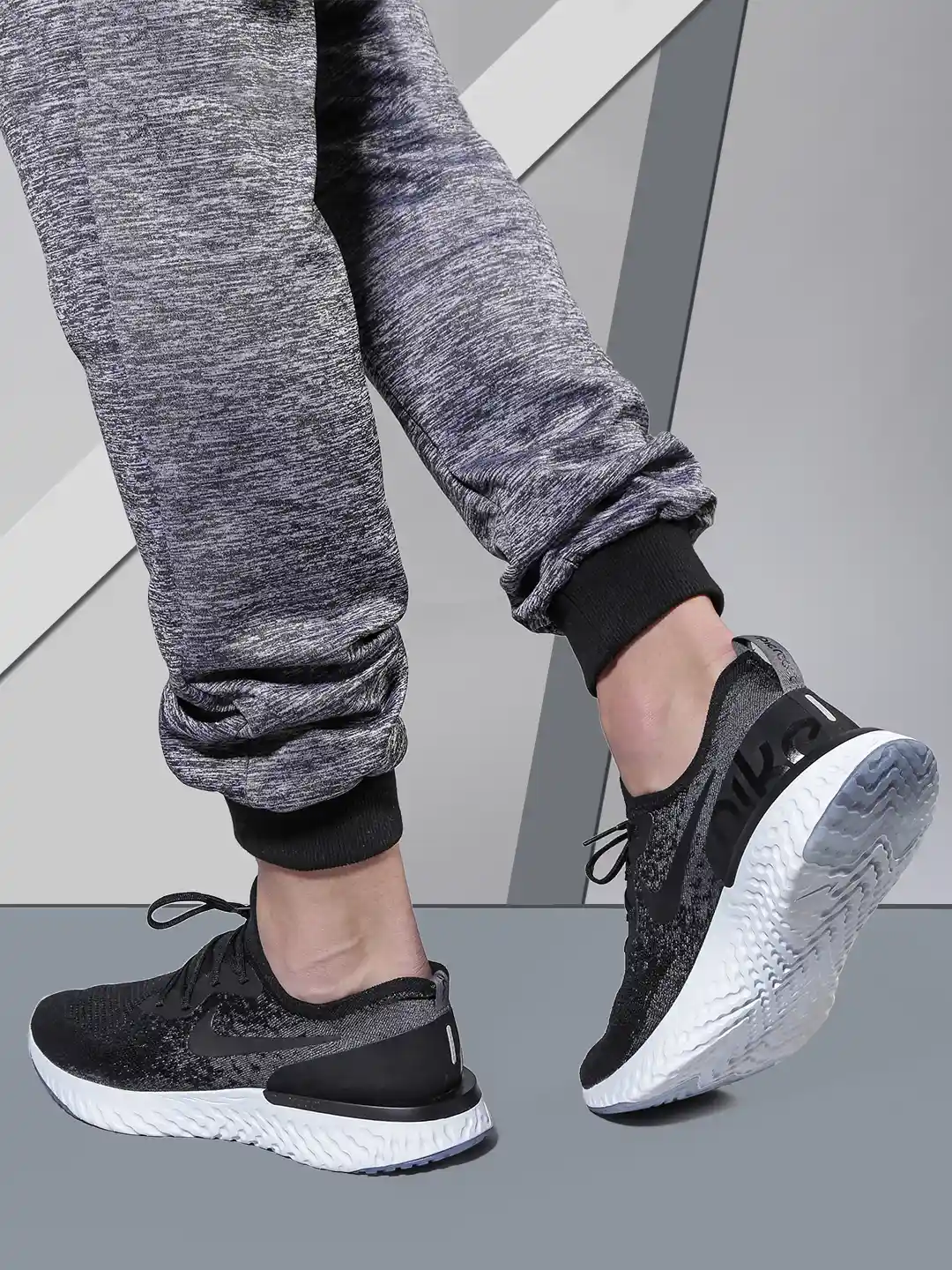 Buy Nike Men Black EPIC REACT FLYKNIT Running Shoes Sports Shoes