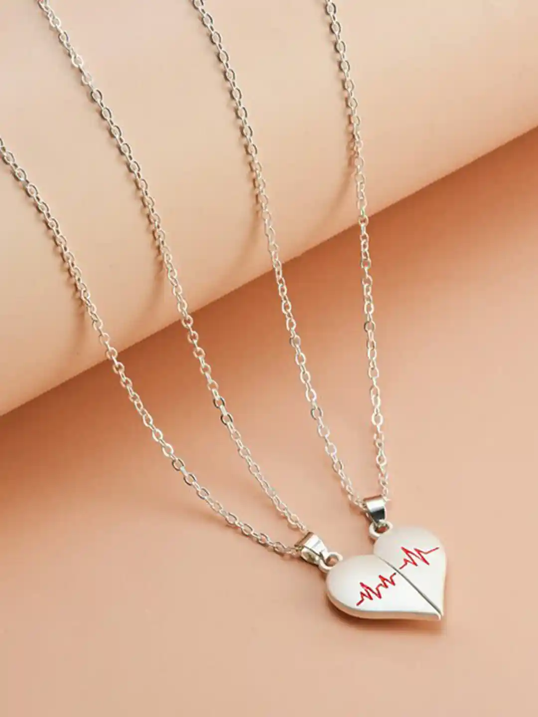 Buy VIEN Heart Pendant Magnetic Couple Chain Necklace and Chains
