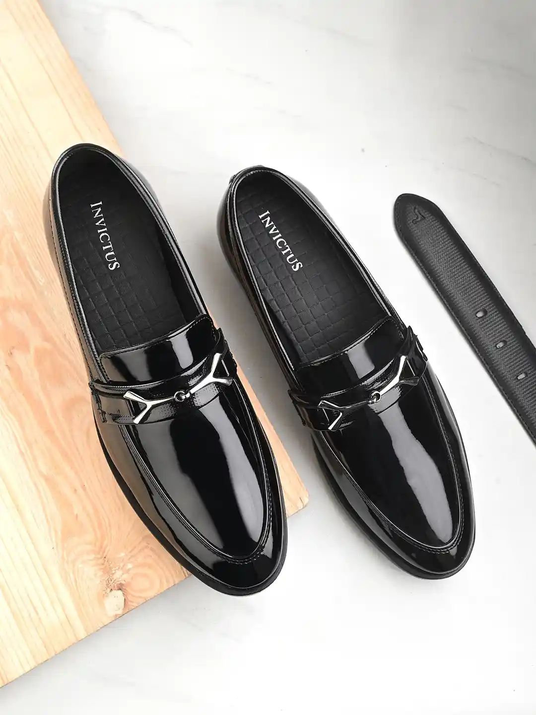 Black Patent Leather Loafers For Men Black Patent Leather Spike
