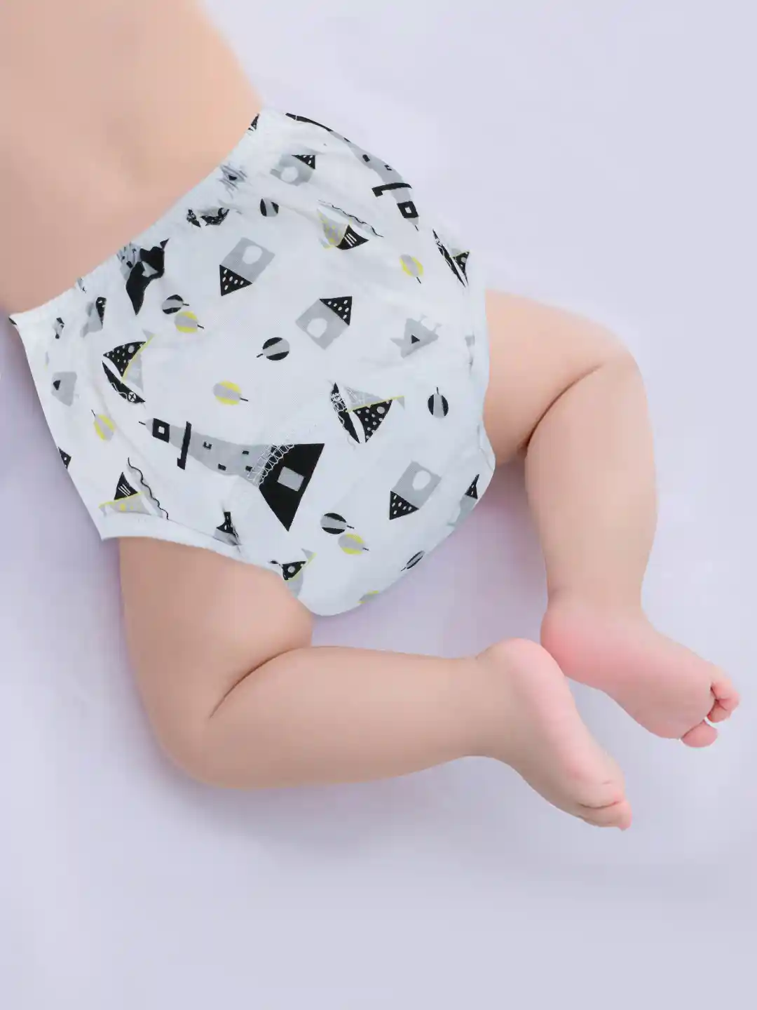 Buy Baby Moo White Grey Printed Waterproof Reusable Cloth