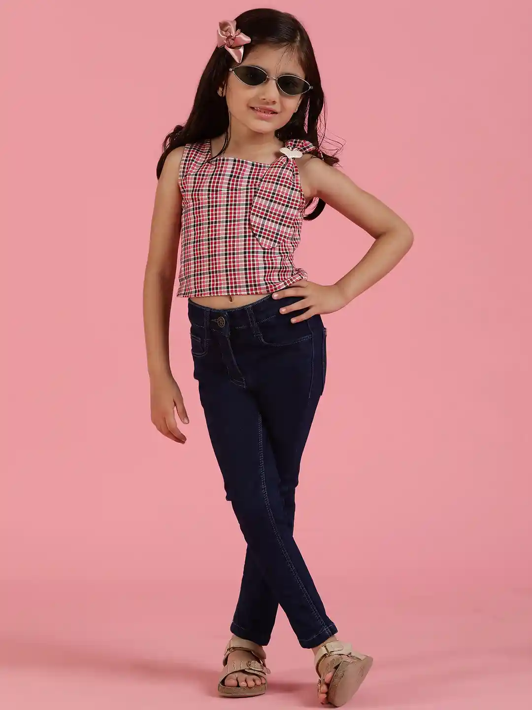 Buy TALES STORIES Girls Slim Fit Clean Look Mid-Rise Stretchable
