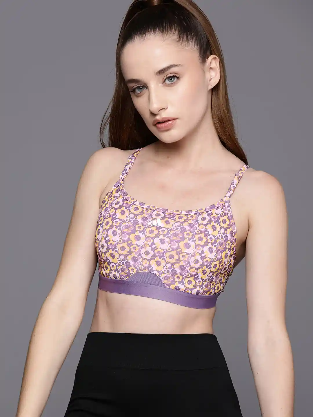 ADIDAS Printed Aeroreact Light Support Training Bra-HZ8615