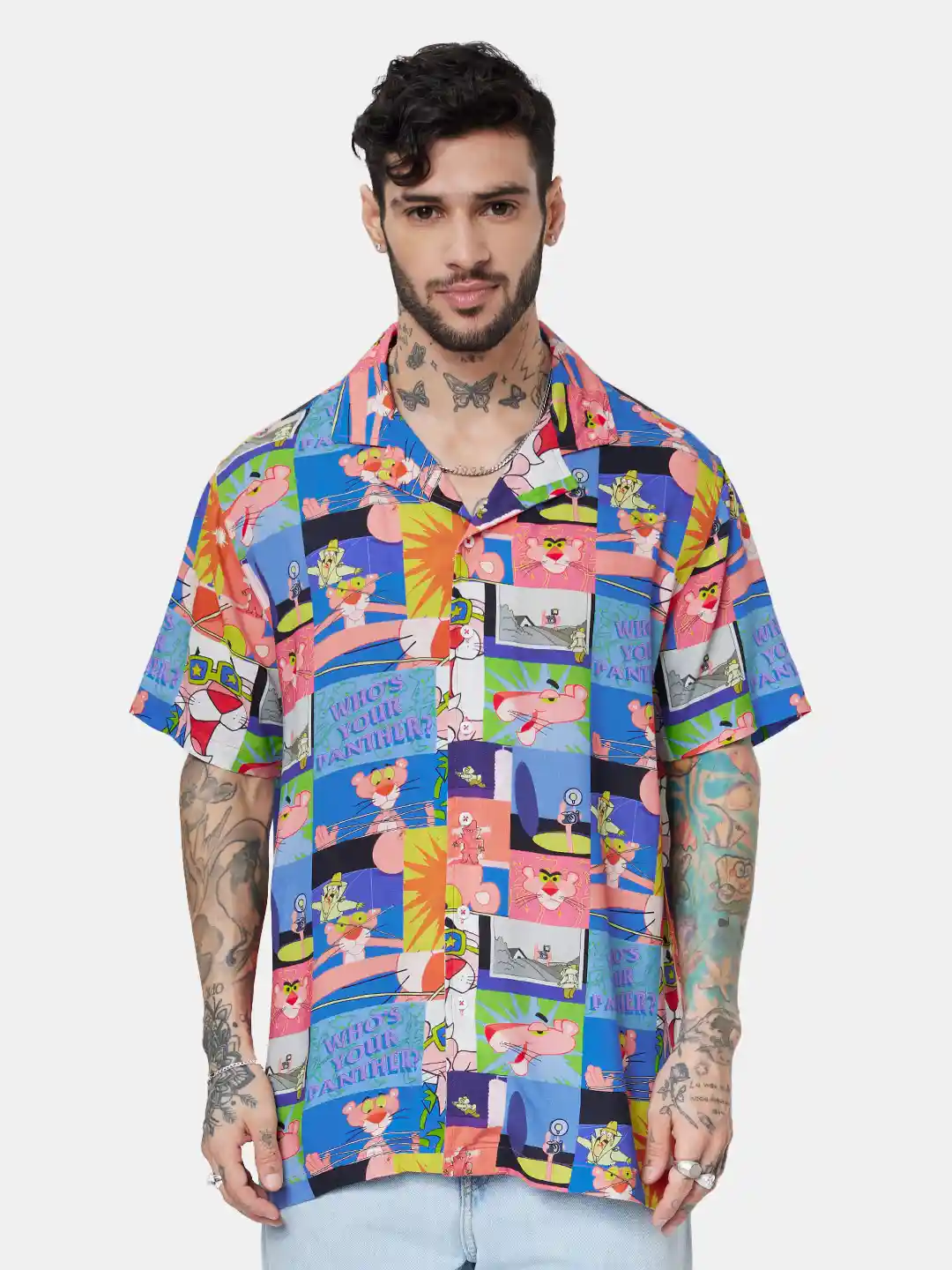 Buy The Souled Store Blue Relaxed Pink Panther Printed Casual