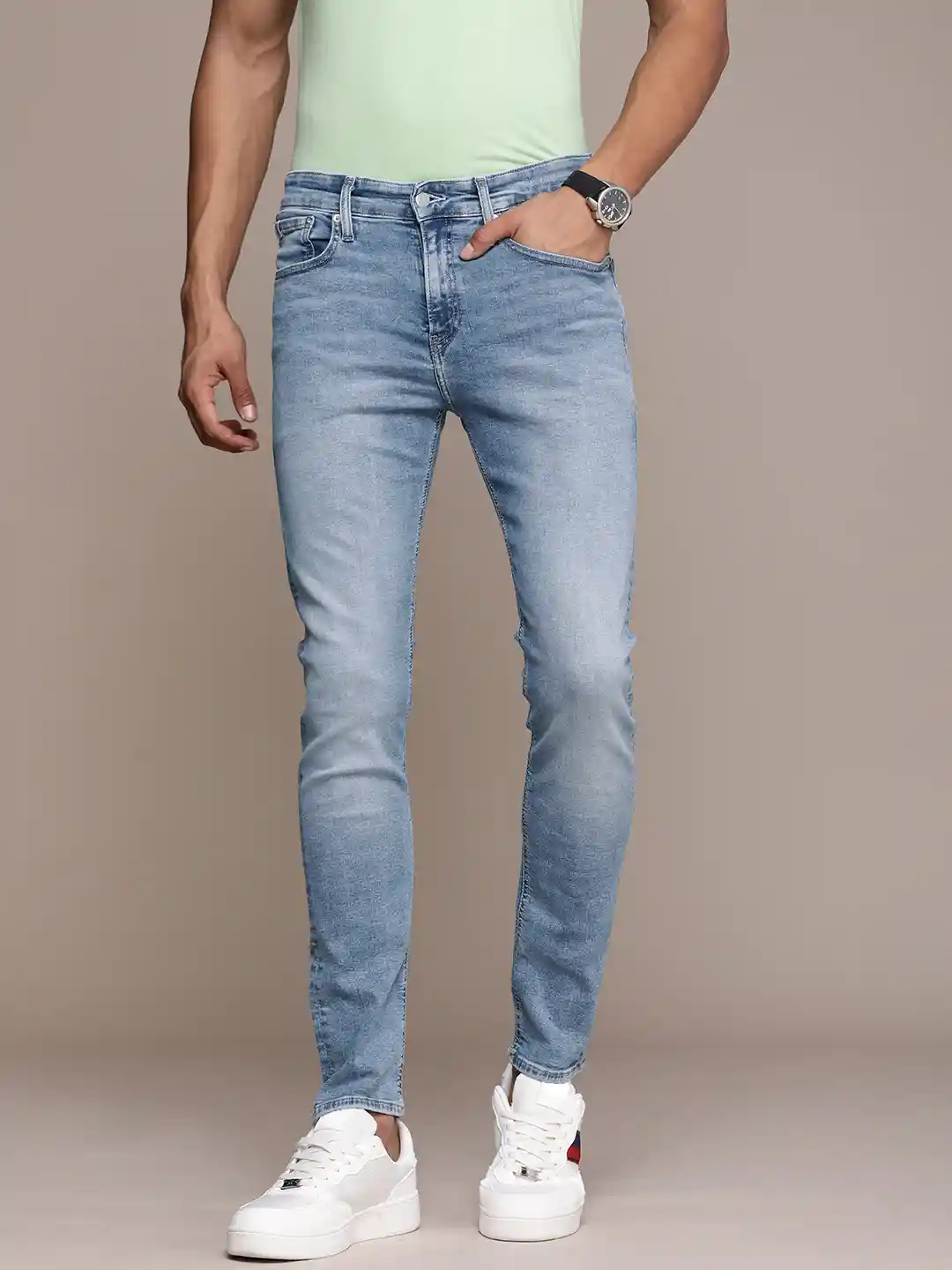 Buy Calvin Klein Jeans Men Super Skinny Fit Light Fade Stretchable