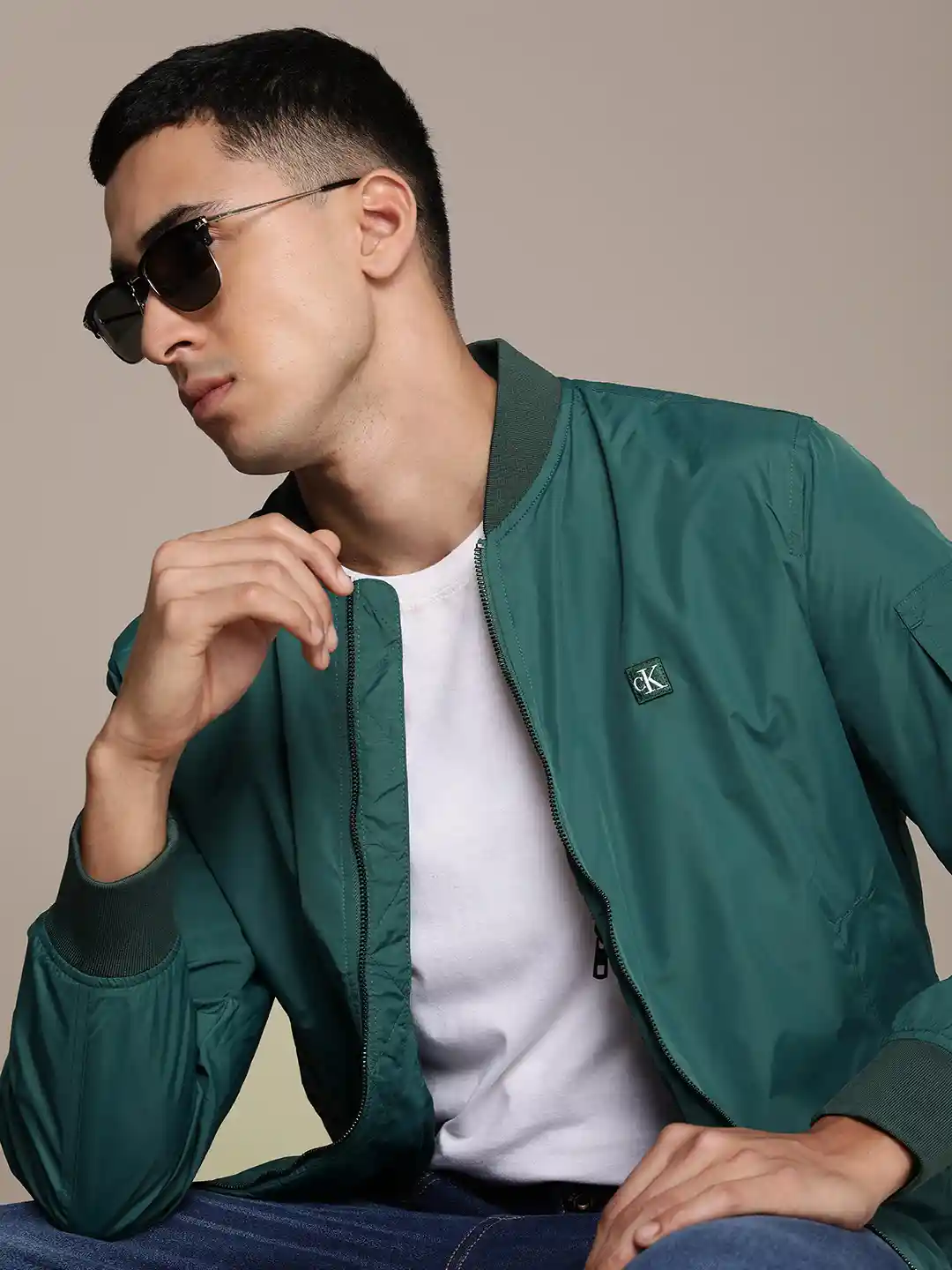 Buy Calvin Klein Jeans Solid Bomber Jacket Jackets for Men