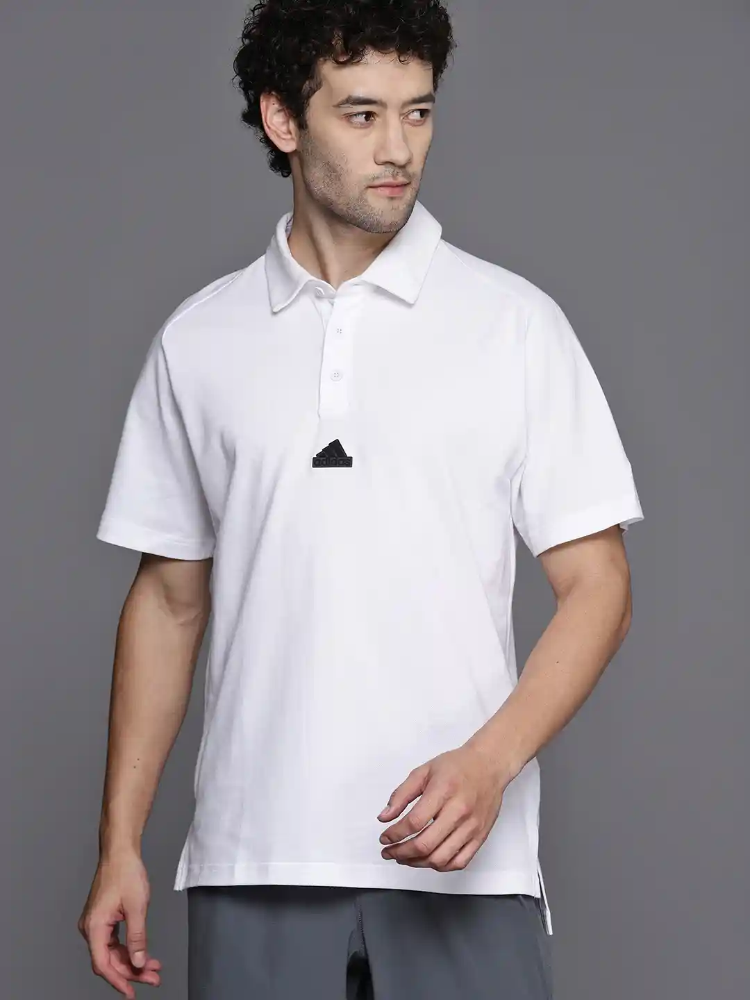 ADIDAS Pure Cotton Polo Longline T-shirt