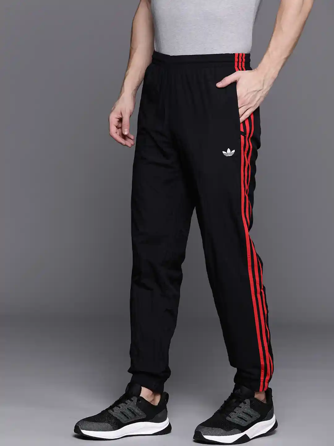 Tracksuit Bottoms Adidas Black With Red Stripes Pants Adidas