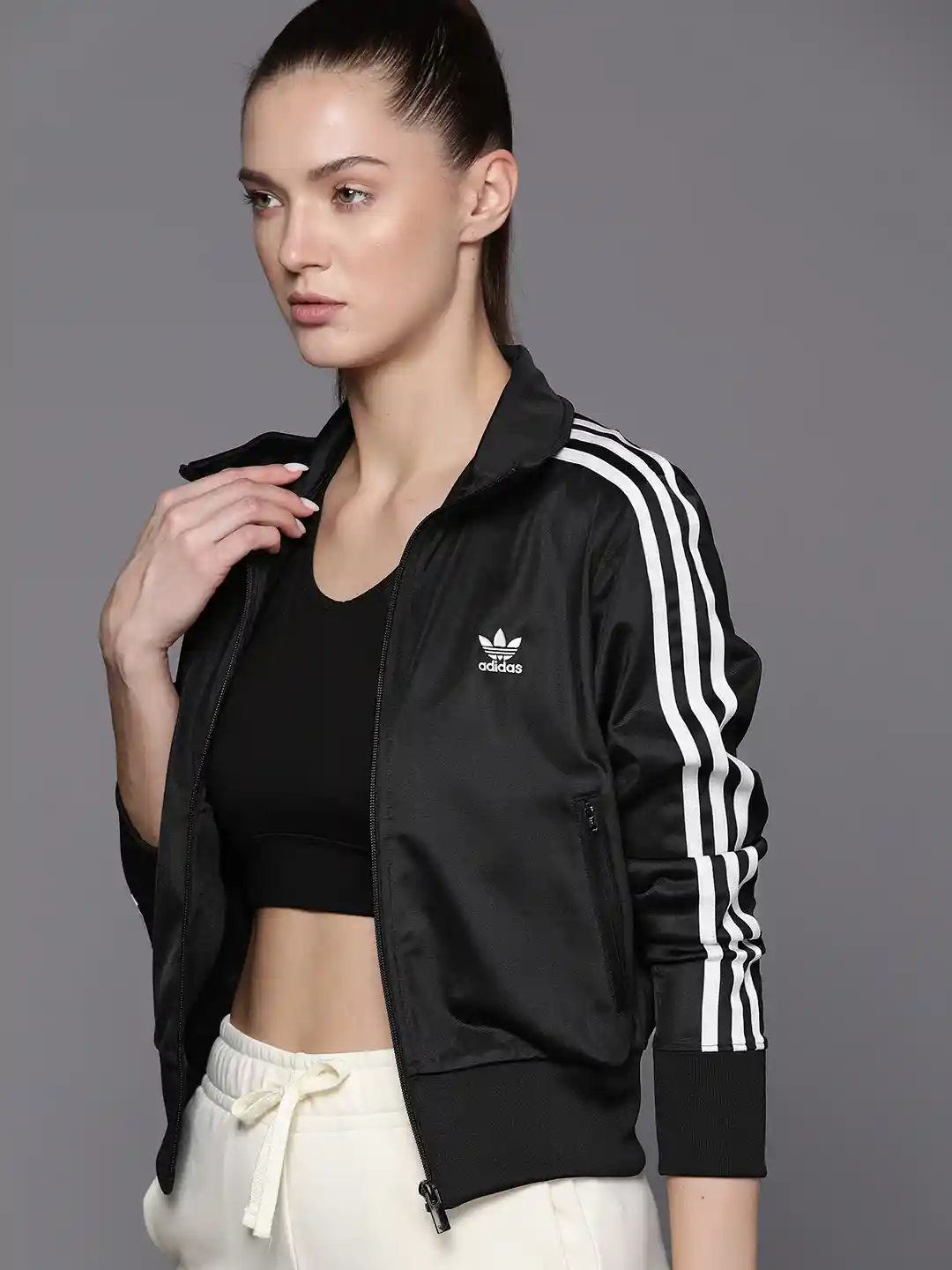 Adidas Originals Adidas Womens Black And White Jacket Adidas