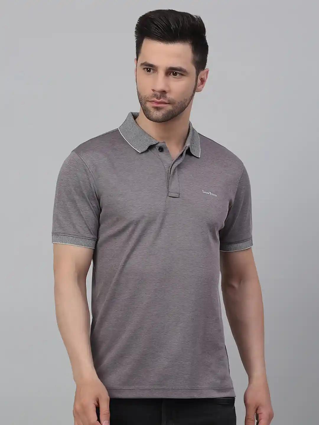 Buy LOUIS STITCH Polo Collar Slim Fit Egyptian Cotton T-shirt