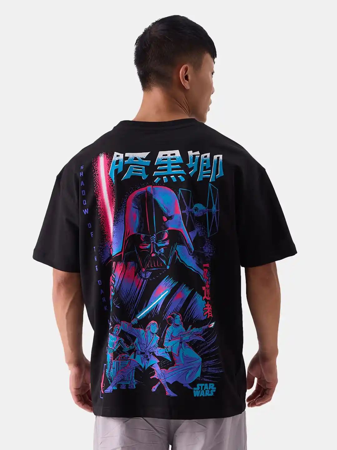 The Souled Store Black Superhero Graphic Star Wars Printed Pure Cotton  T-Shirt