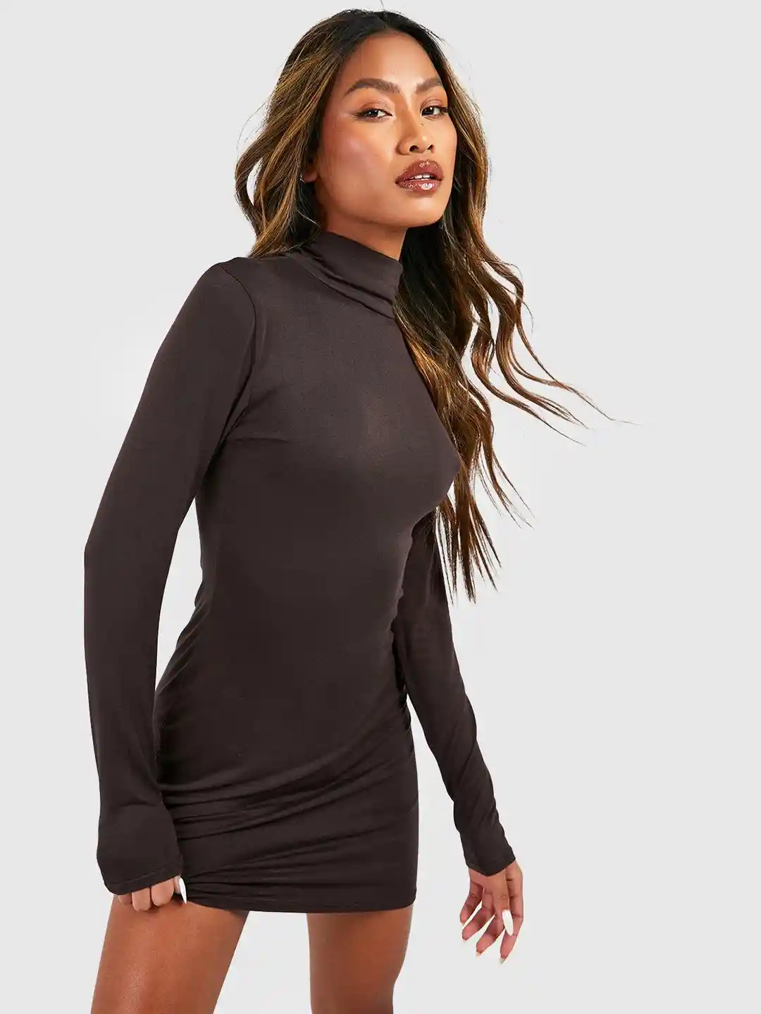 Buy Boohoo Turtle Neck Mini Bodycon Dress Dresses for Women