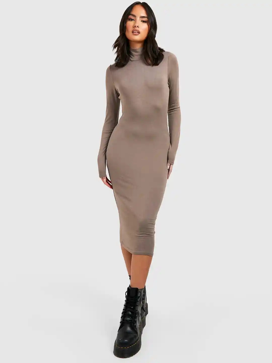 Buy Boohoo Turtle Neck Bodycon Midi Dress Dresses for Women
