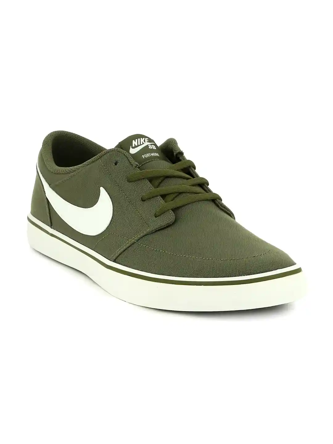 Buy Nike Men Olive Green SB PORTMORE II SOLAR Skate Shoes Casual