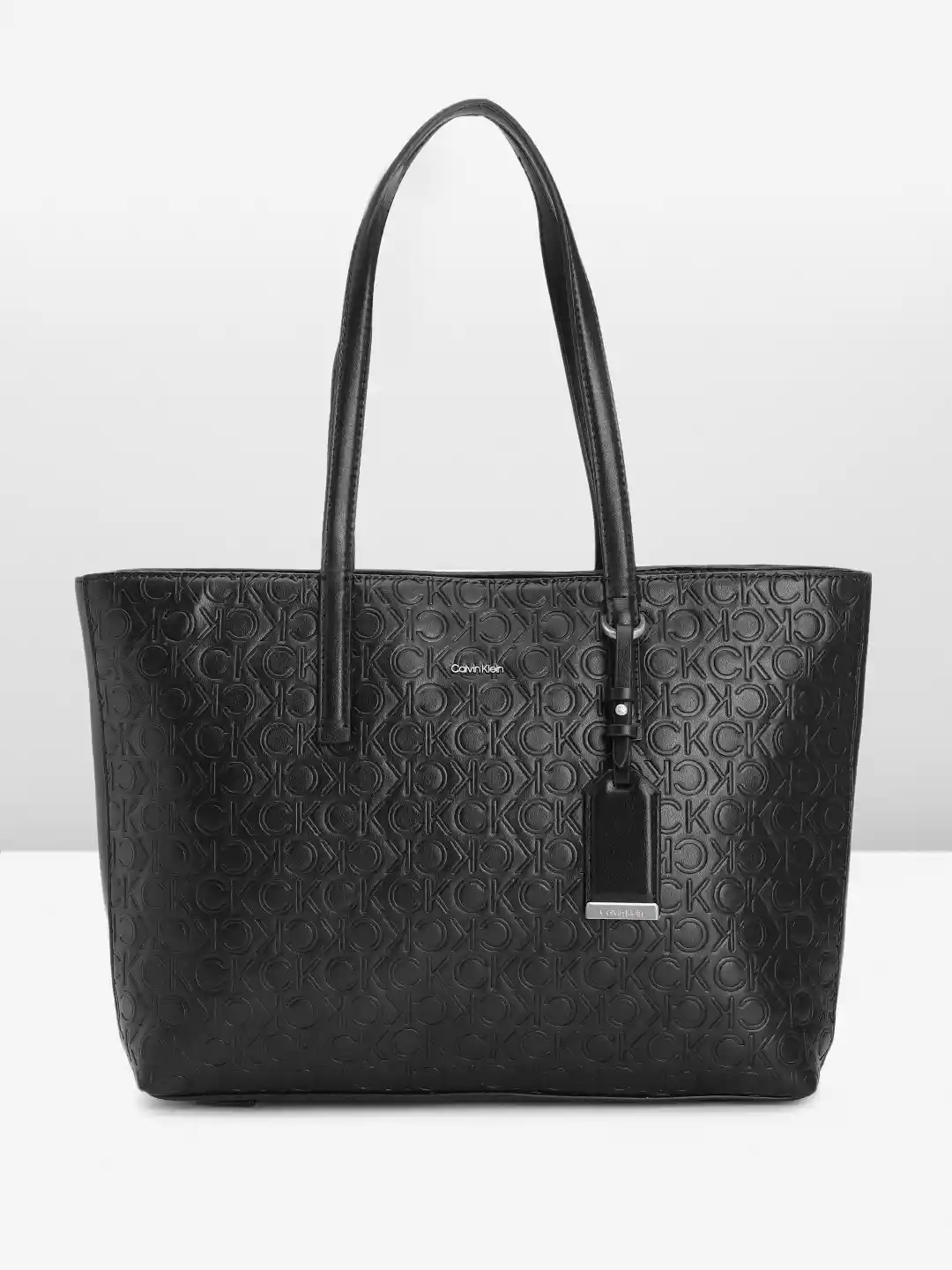 Buy Calvin Klein Brand Logo Textured Structured Shoulder Bag