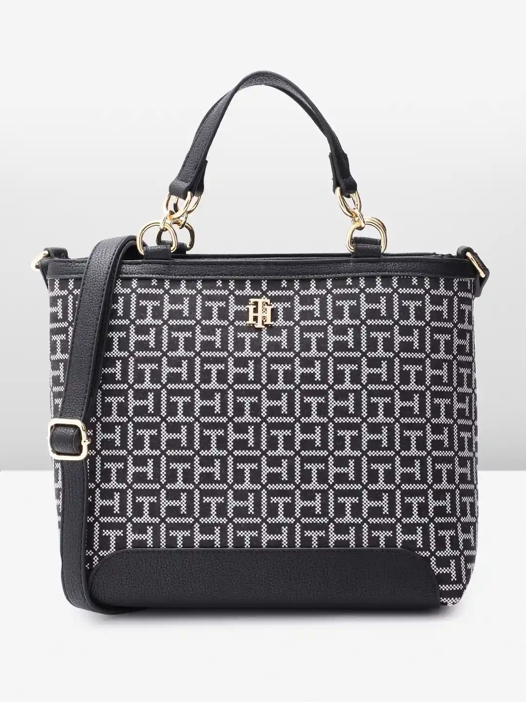 Buy Tommy Hilfiger Self Brand Logo Design Structured Handheld Bag