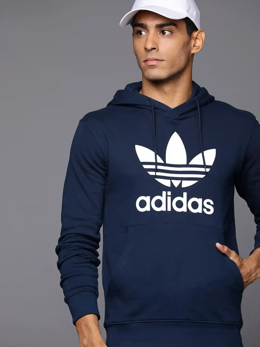 Buy ADIDAS Originals Trefoil Printed Hooded Sweatshirt