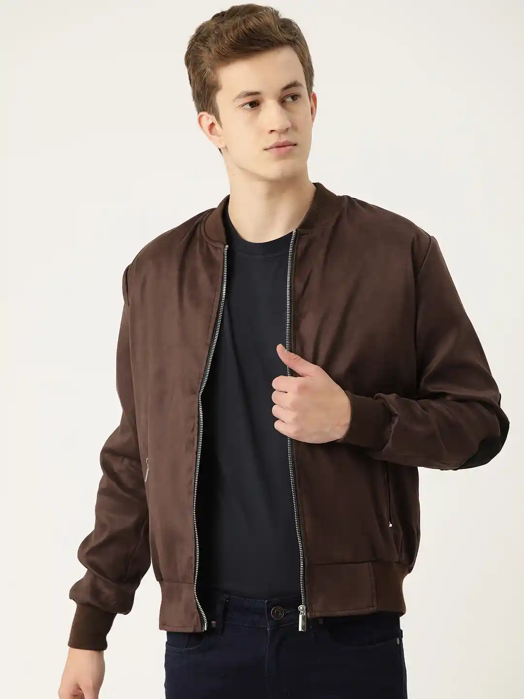 Leather Retail Men Suede Lightweight Biker Jacket