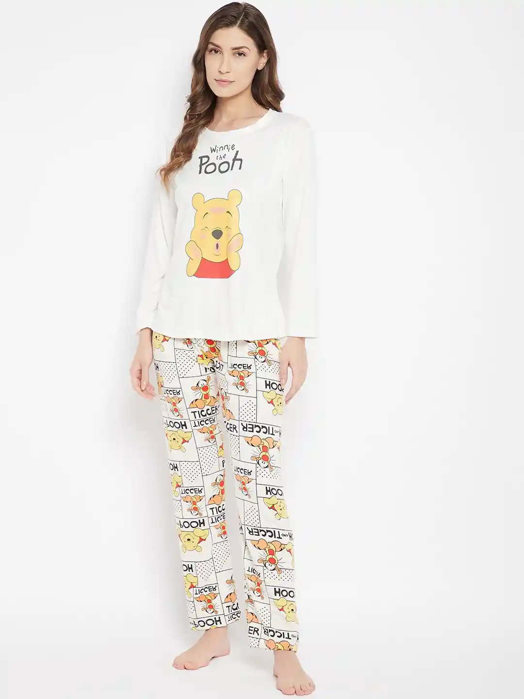Buy Camey Winnie The Pooh Printed Night suit Night suits for