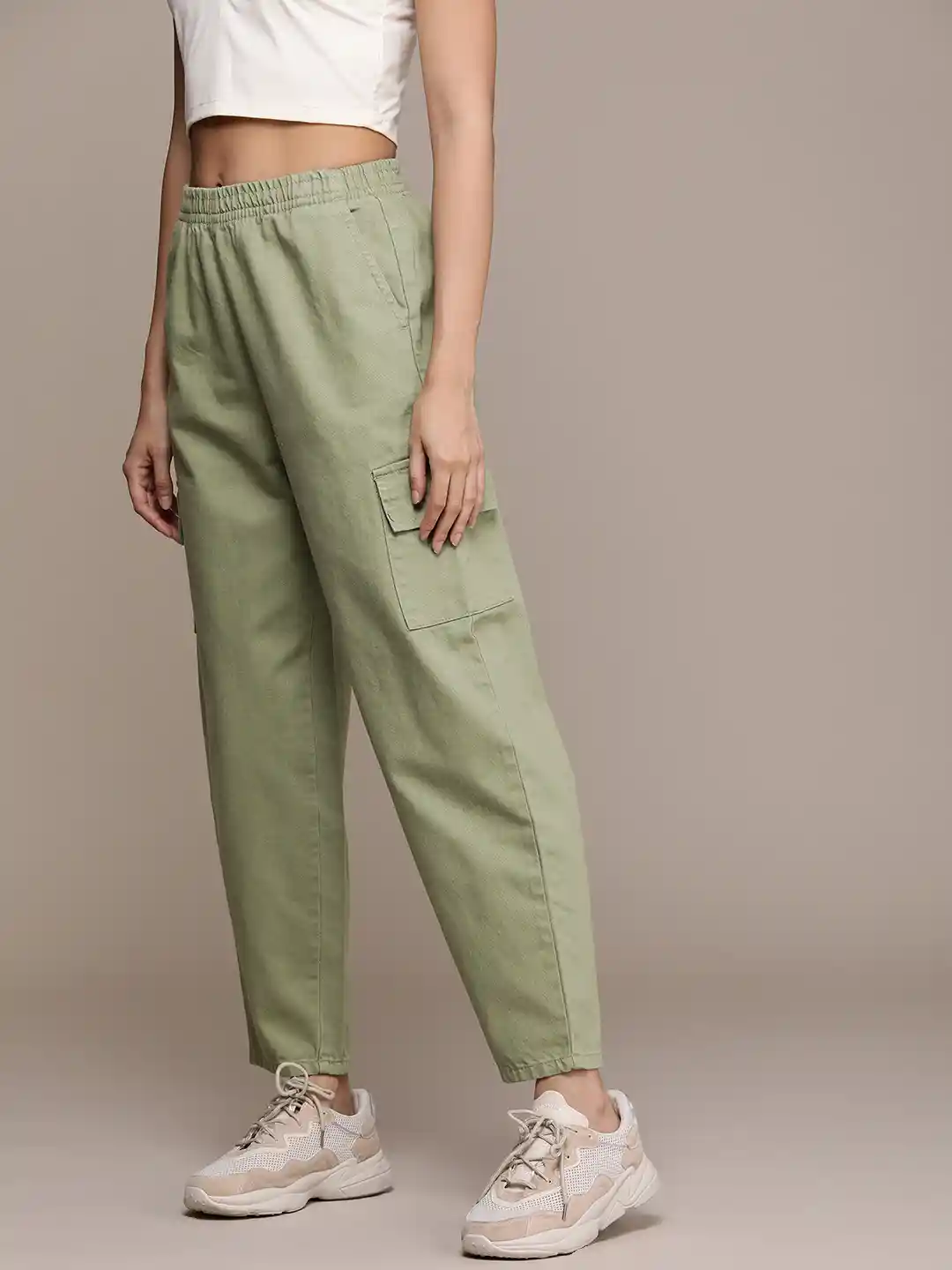 Buy The Roadster Lifestyle Co. Women Cotton Cargos Trousers