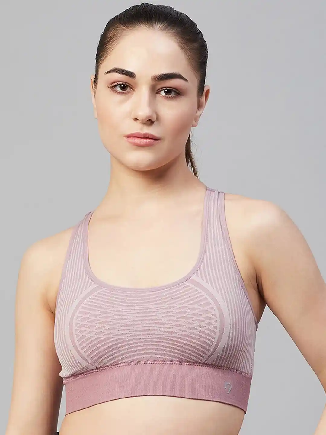 Buy C9 AIRWEAR Striped Lightly Padded Non-Wired Seamless Workout