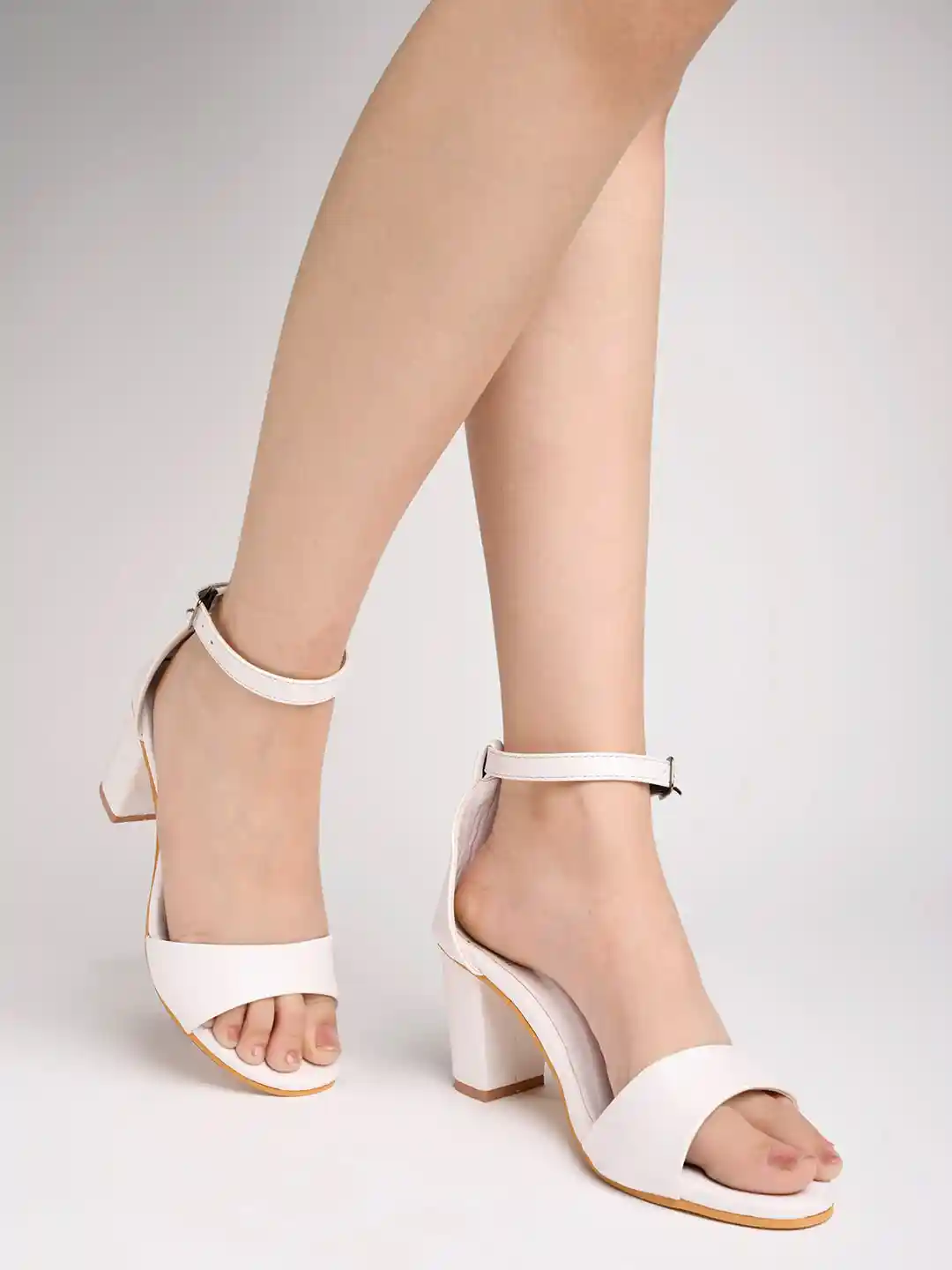 Shoetopia Block Heels With Ankle Loop