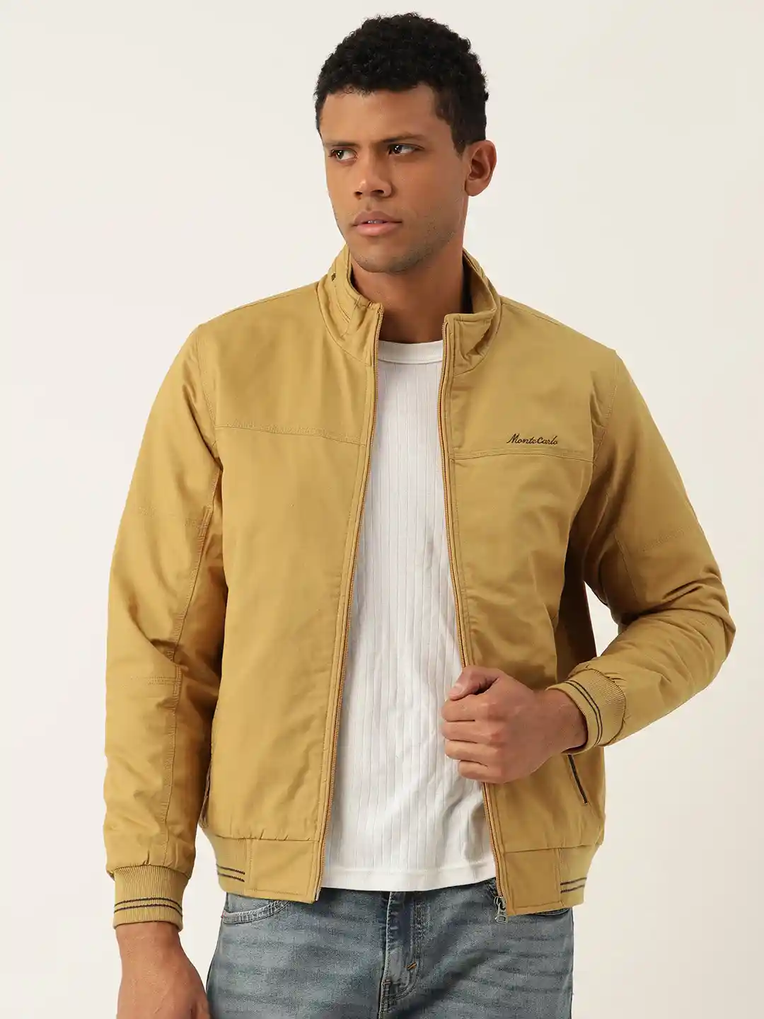 Montecarlo Jacket For Men Buy Monte Carlo Solid Bomber Jacket - Main Image