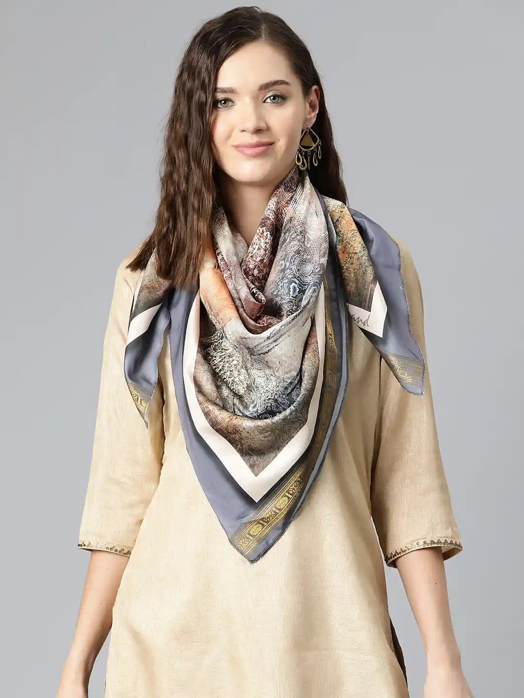 Sari Scarf Scarf Top Womens Buy Silk Land Women Printed Scarf