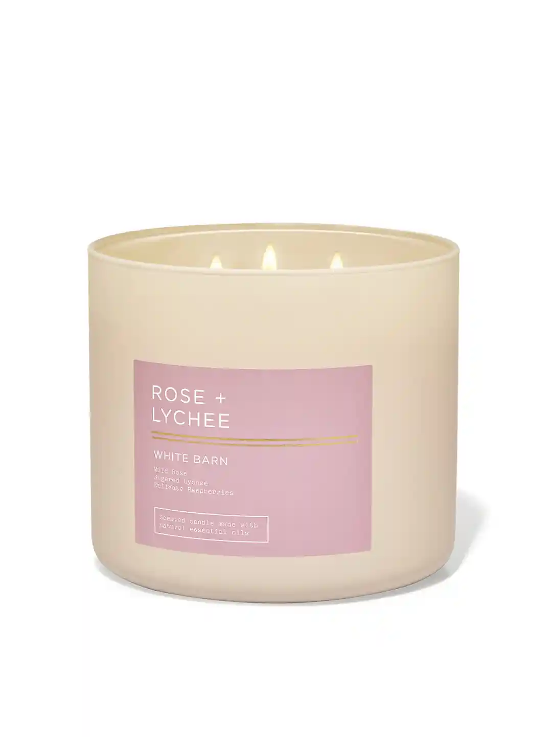 Buy Bath Body Works White Barn Rose+Lychee 3-Wick Scented Candle