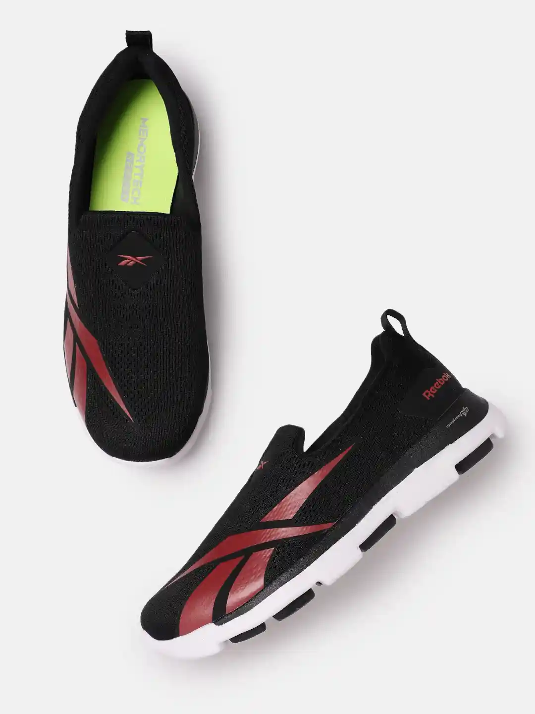 Buy Reebok Men Woven Design Mile Tile Slip Walking Shoes Sports