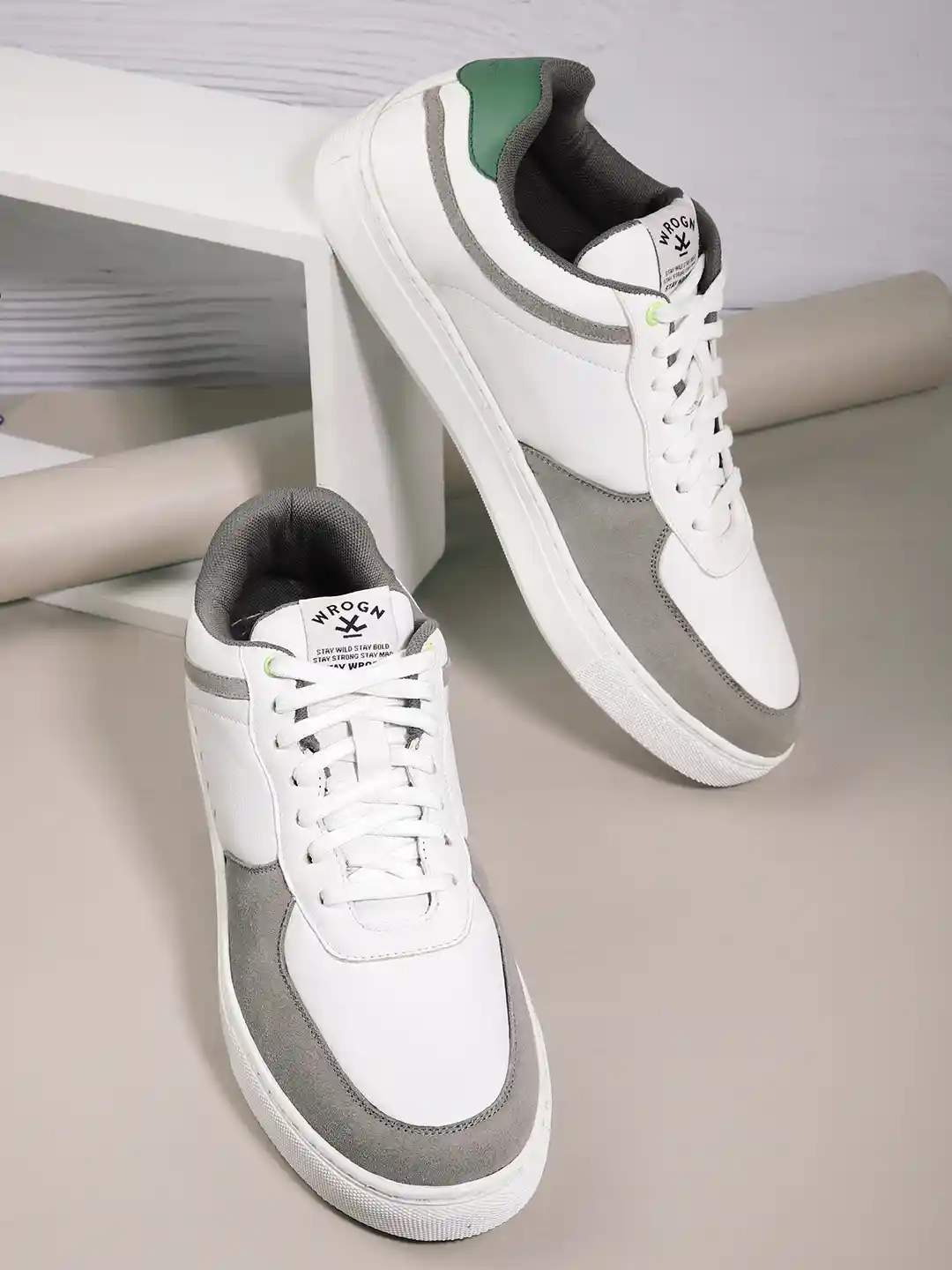 Buy WROGN Men Colourblocked Round-Toe Sneakers - Casual Shoes for Men  23907216 | Myntra