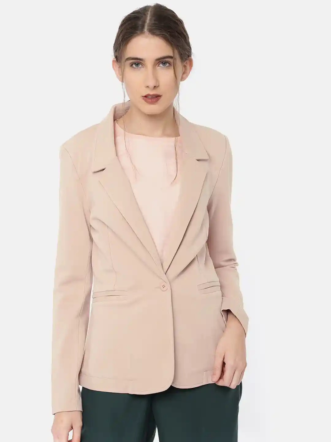VERO MODA Vmnila Ls Slim Blazer, Gris à Rayures, 36 Femmes