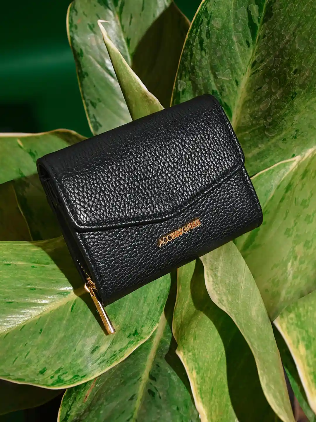 Buy Accessorize London Women Faux Leather Small Flap Zip Around