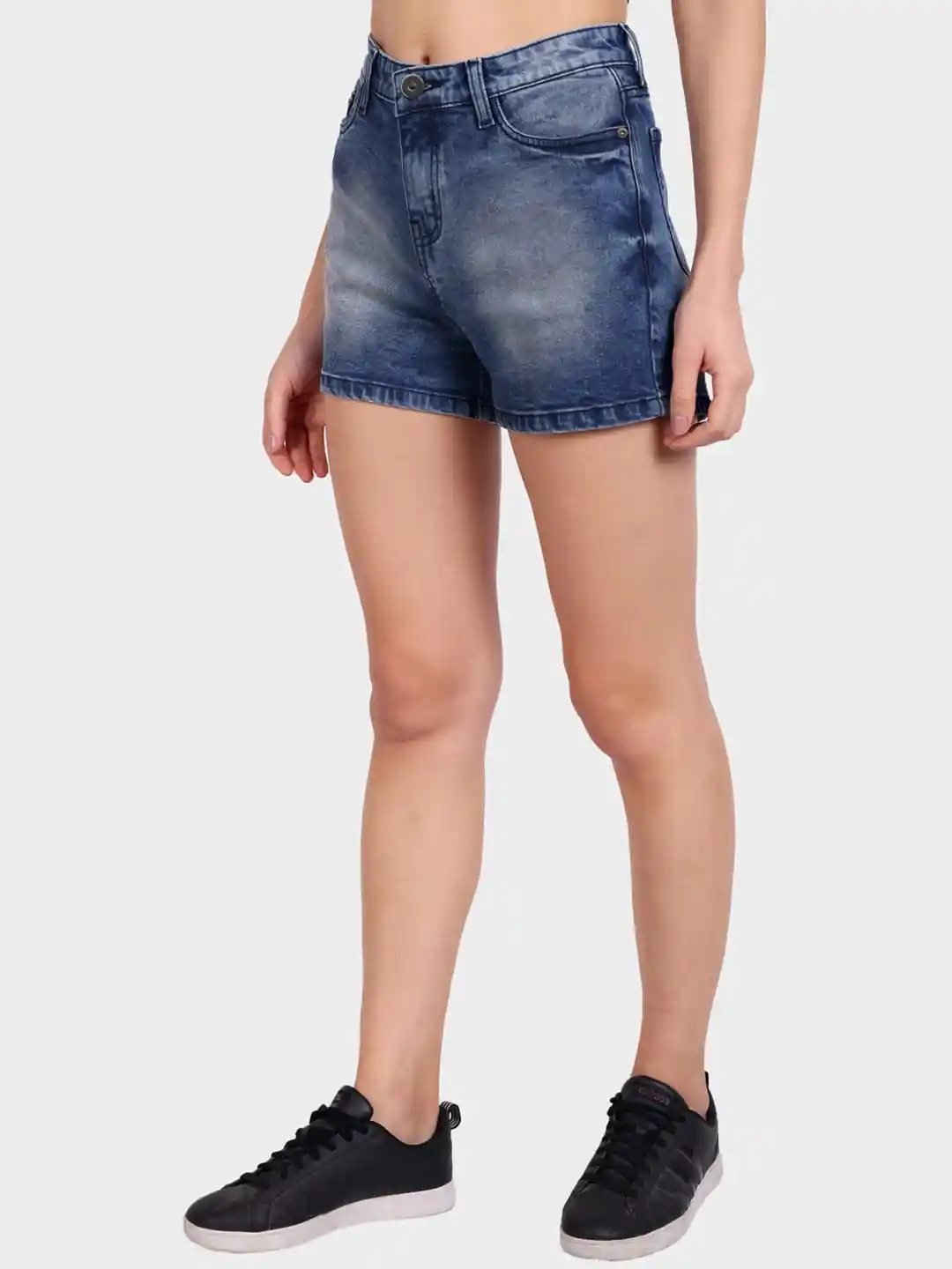 Buy Roadster Women Washed High-Rise Denim Hot Pants Shorts