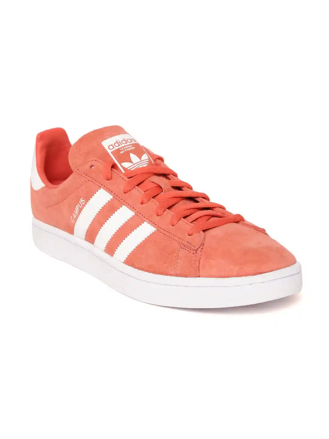 Buy ADIDAS Originals Men Coral Orange Campus Suede Sneakers