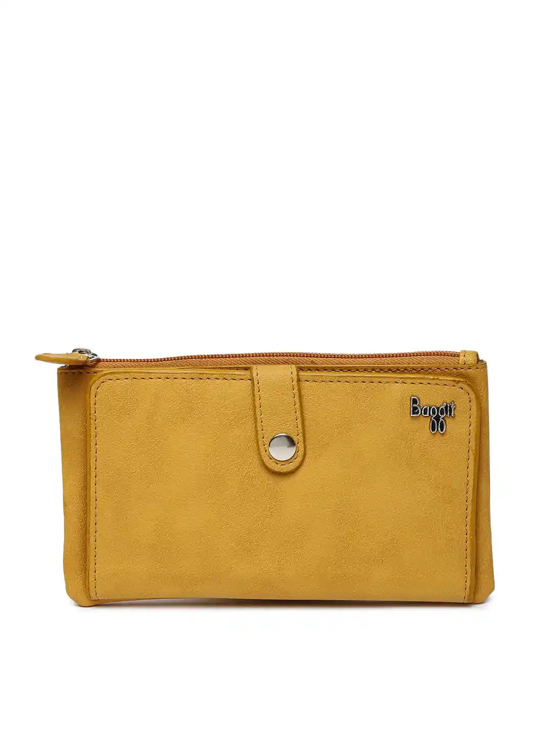 Buy Baggit Women Mustard Yellow Solid Two Fold Wallet Wallets