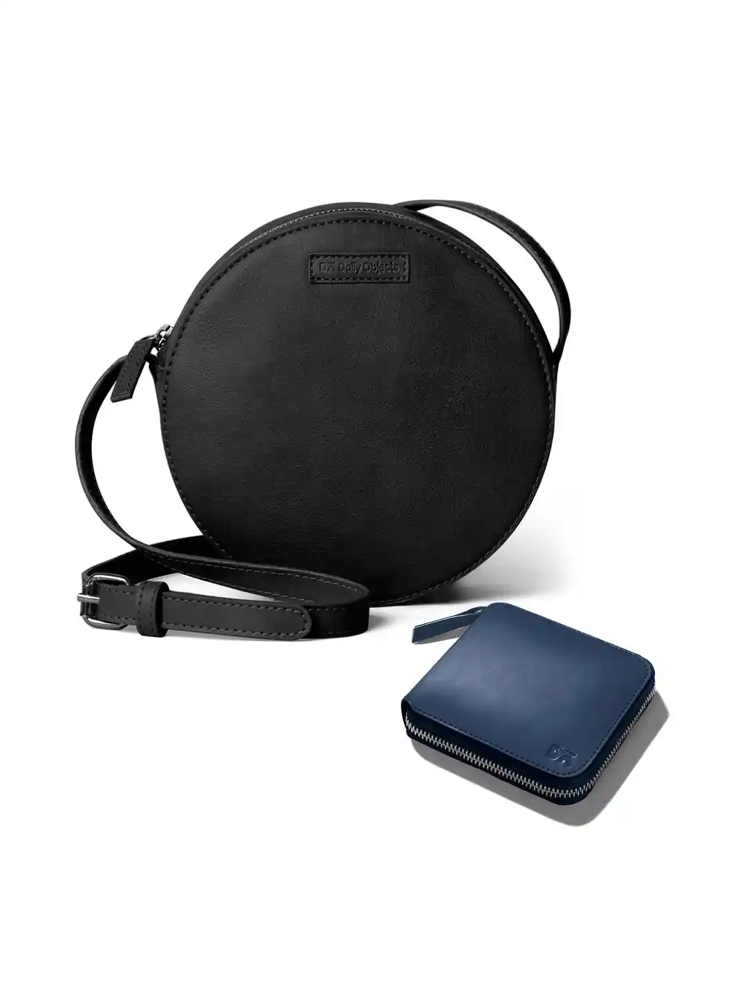 Buy DailyObjects Leather Structured Sling Bag with Zip Wallet