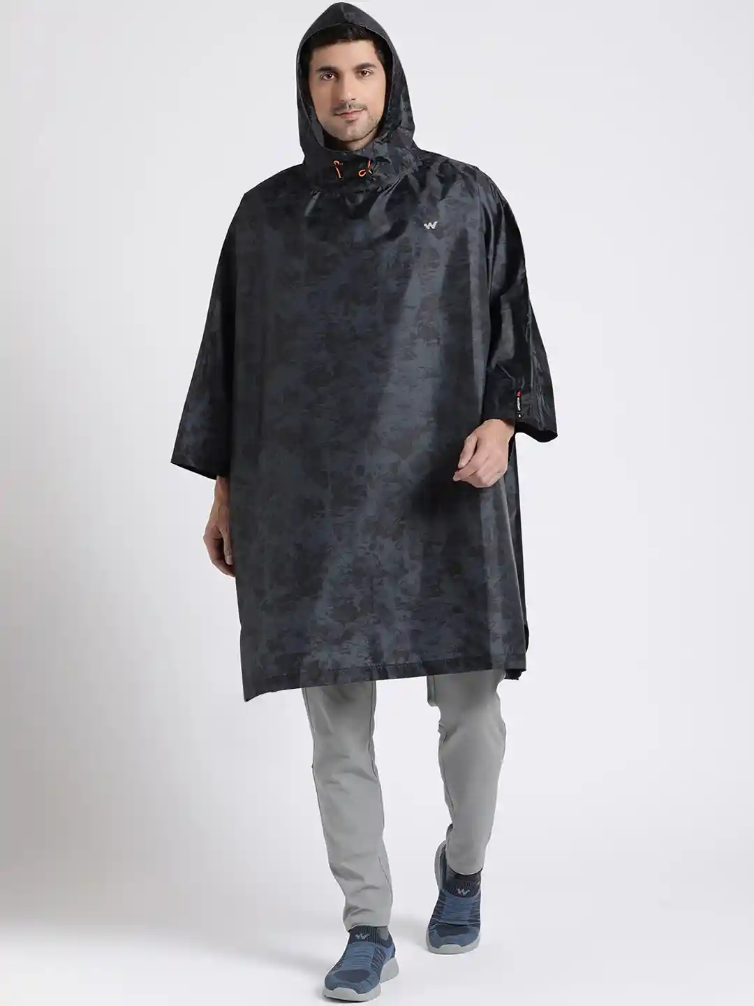 Buy Wildcraft Camouflage Printed Hooded Poncho Style Rain Jacket