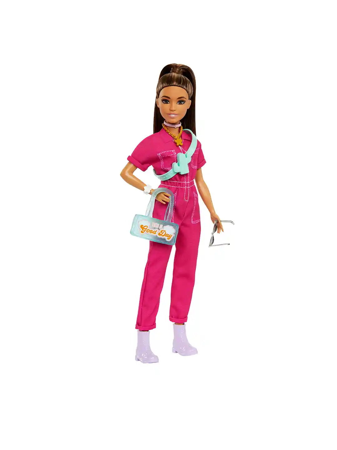 Buy Barbie Doll in Trendy Jumpsuit with Storytelling Accessories