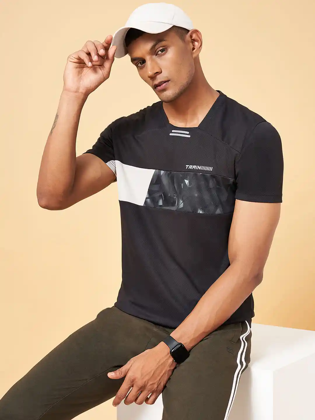 Buy Ajile by Pantaloons Colourblocked Round Neck Half Sleeves