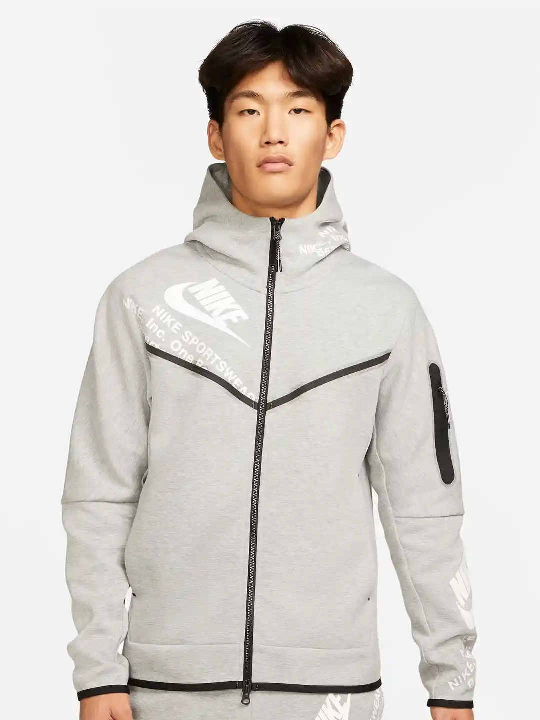 Full Zip Hoodie White Sweatshirt Mens Nike Nike M Nsw Sp Fleece