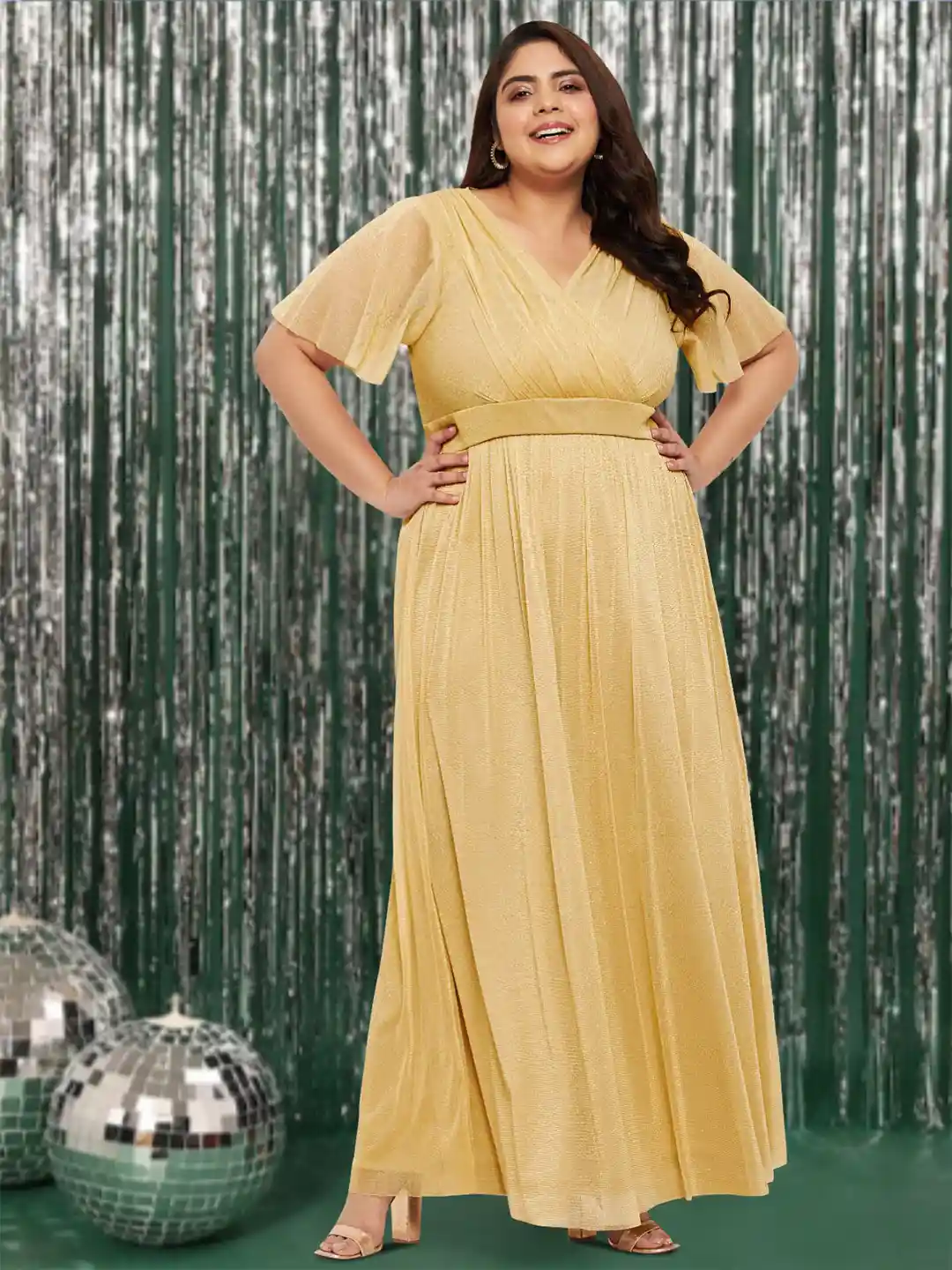 Buy wild U V-Neck Flared Sleeves Party Dress Dresses for Women