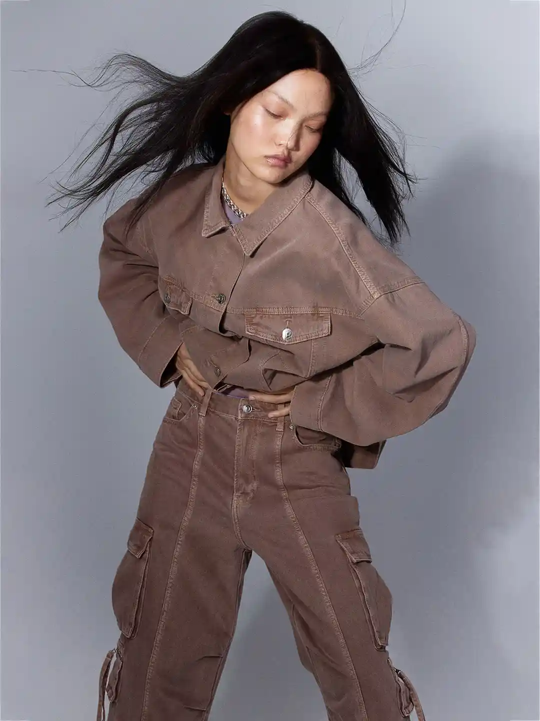 Buy H&M Women Oversized Cotton Denim Jacket Jackets for Women