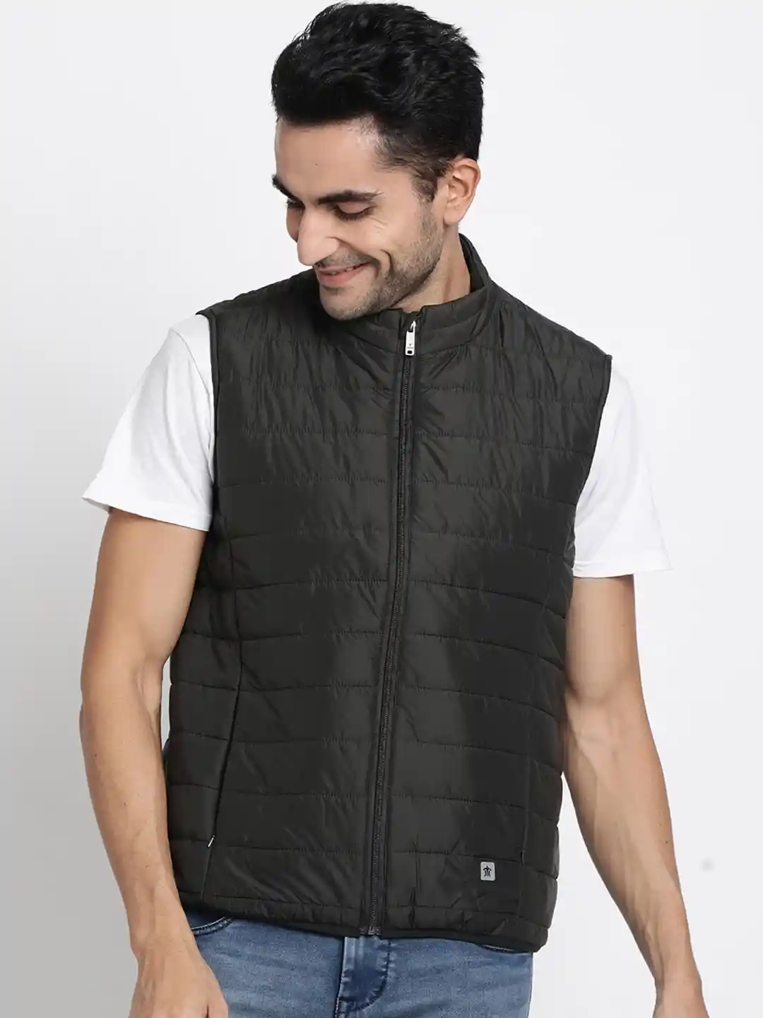 Turtle Sleeveless Windcheater Crop Puffer Jacket