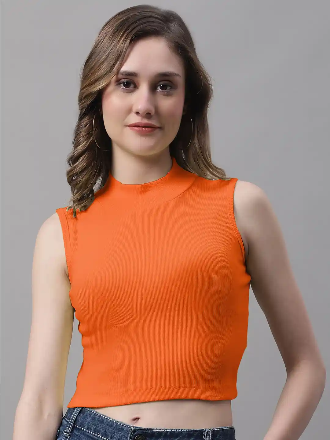FBAR Orange Cotton Crop Top