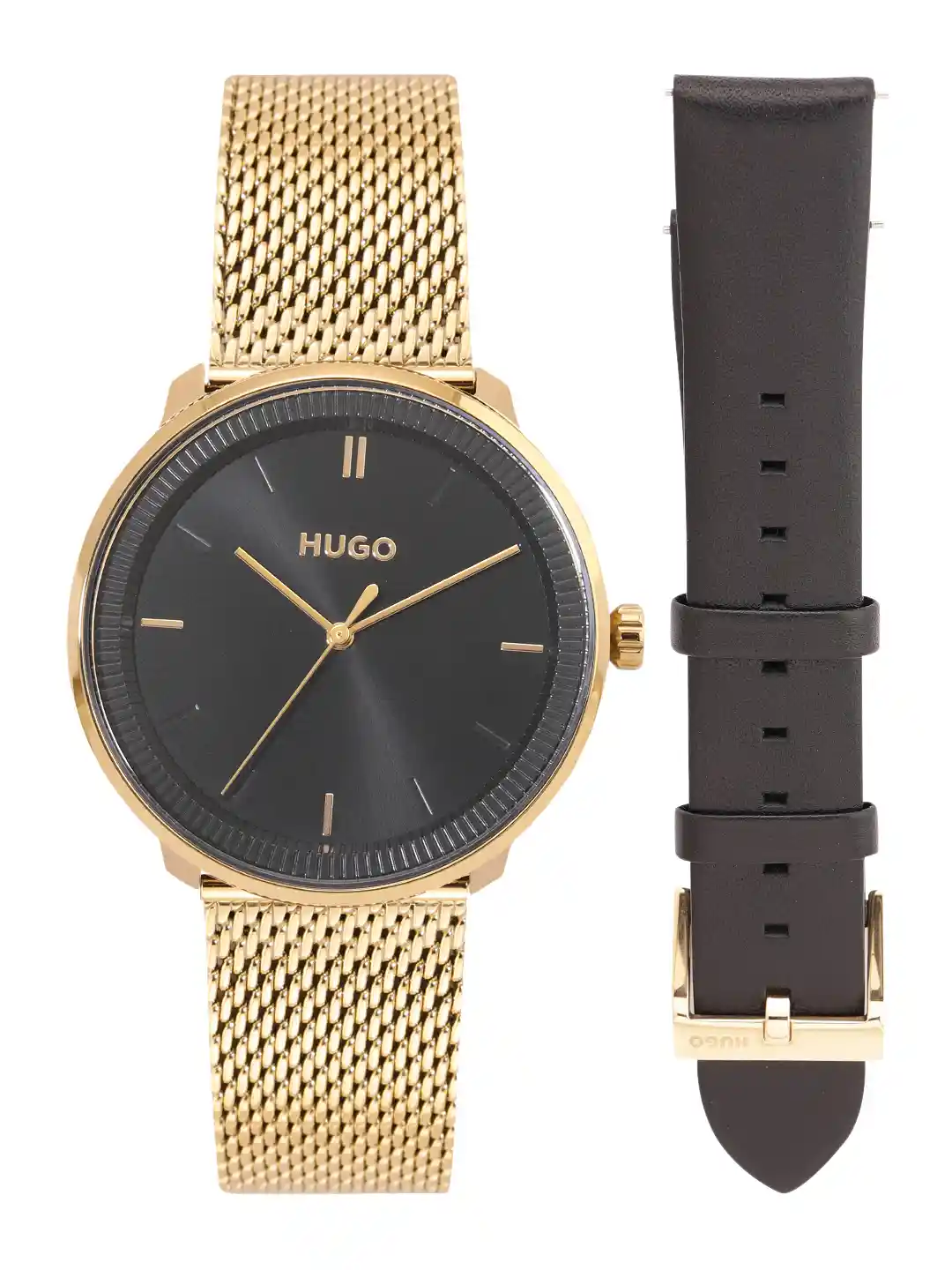 Hugo Boss Unisex Bracelet Style Fluid Analogue Watch 1520026-Black